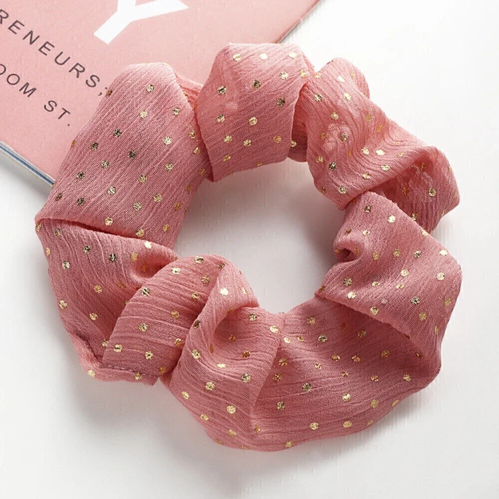 Scrunchie With Sparkly Accent In Pink